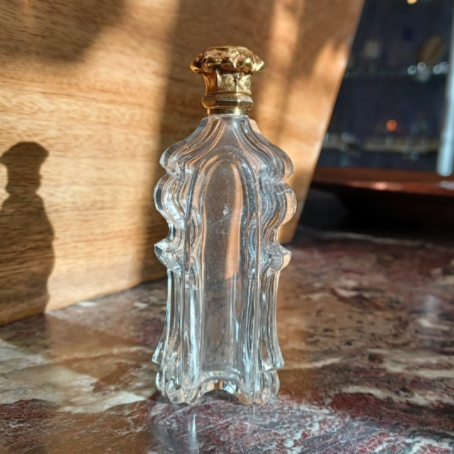Perfume Bottle with Gold Top
