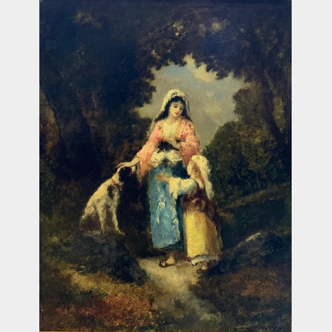 NARCISSE-VIRGILE DIAZ DE LA PEÃ‘A, FRENCH, 1807 - 1876, OIL ON PANEL