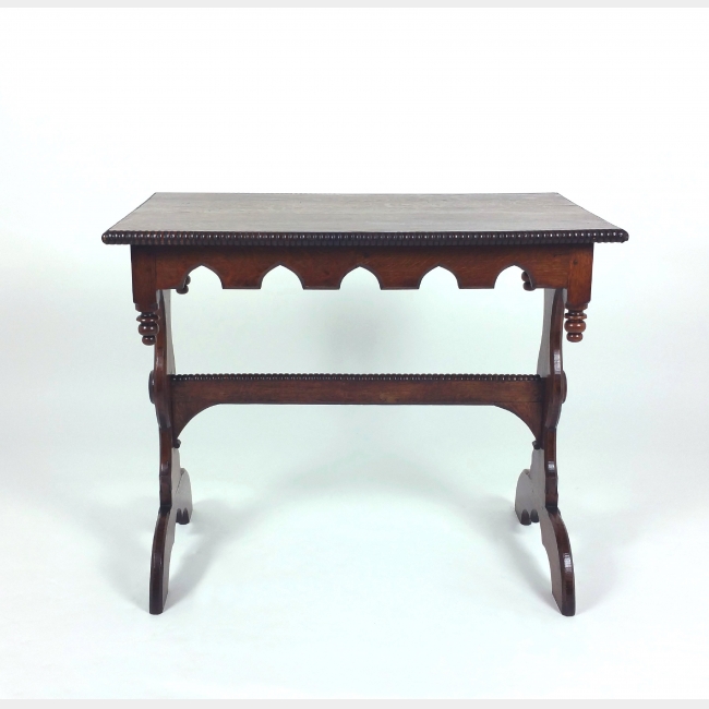 Early 19th C. Oak Gothic Centre Table