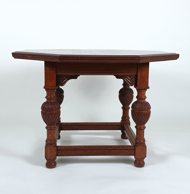 19th C. English Arts & Crafts Oak Centre Table