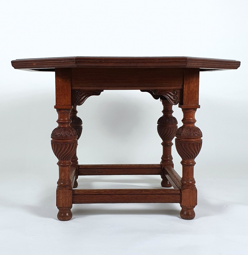 19th C. English Arts & Crafts Oak Centre Table