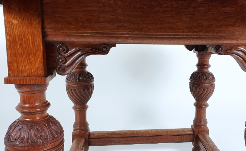 19th C. English Arts & Crafts Oak Centre Table