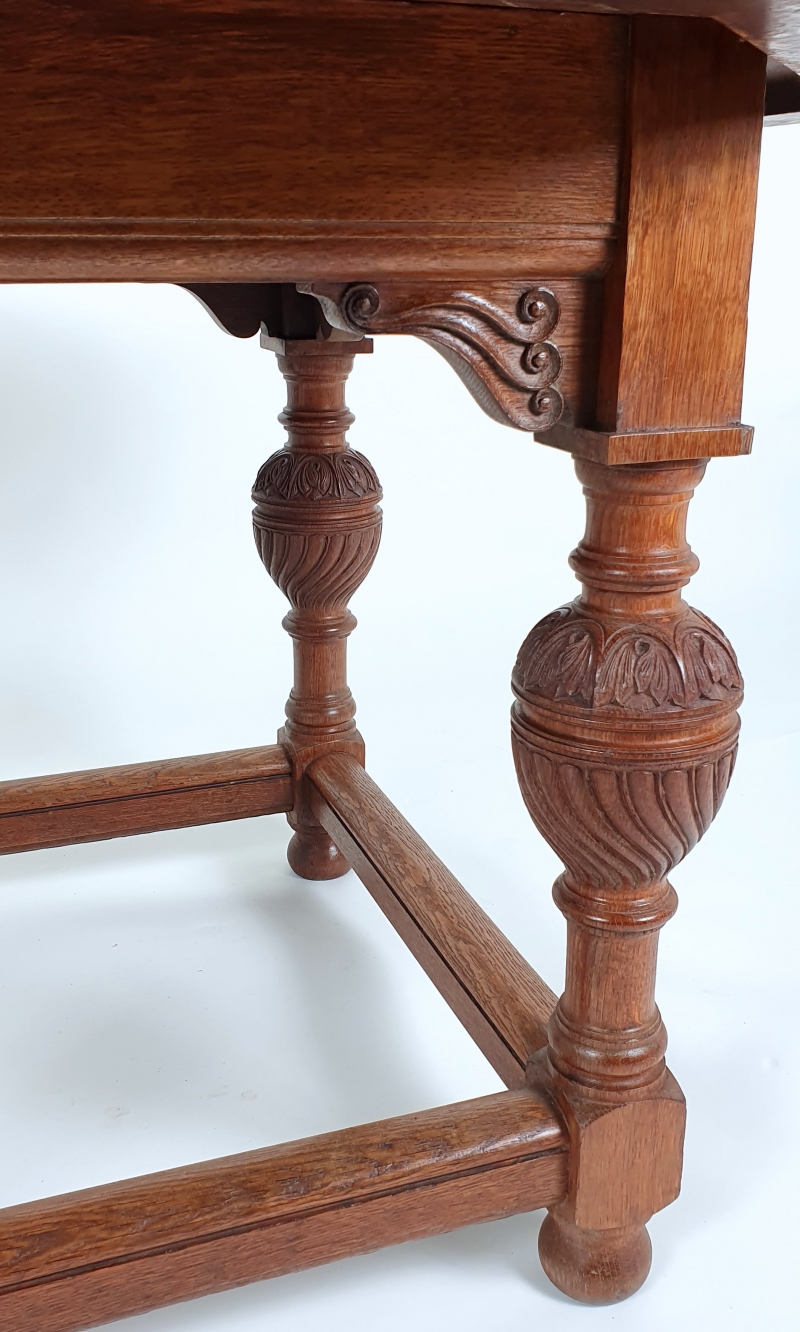 19th C. English Arts & Crafts Oak Centre Table