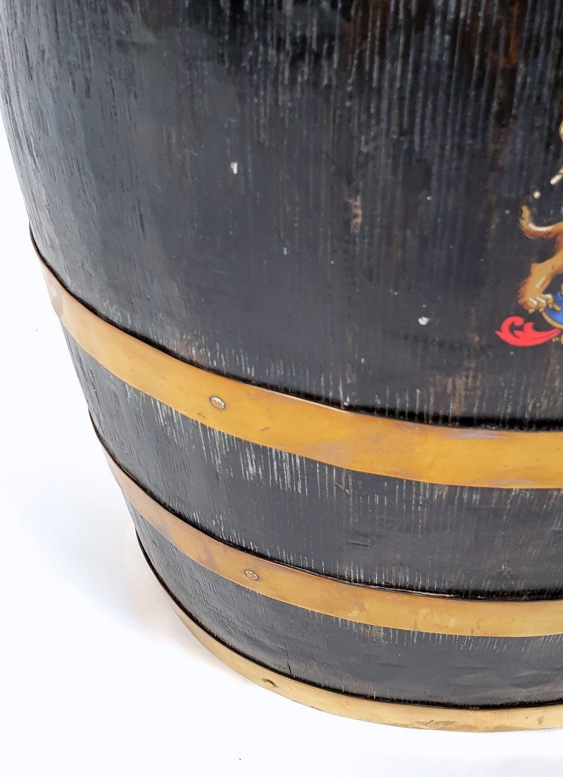 Victorian Oak and Brass Bound Barrel