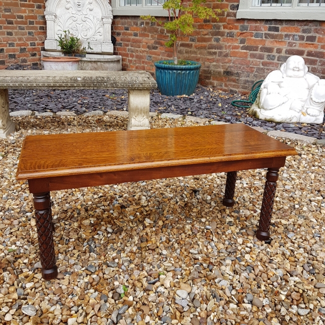 SOLD Very Sweet 20th C Oak Window Seat