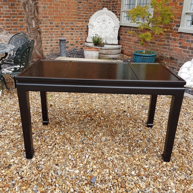 SOLD Oriental Black Lacquer Hall Table