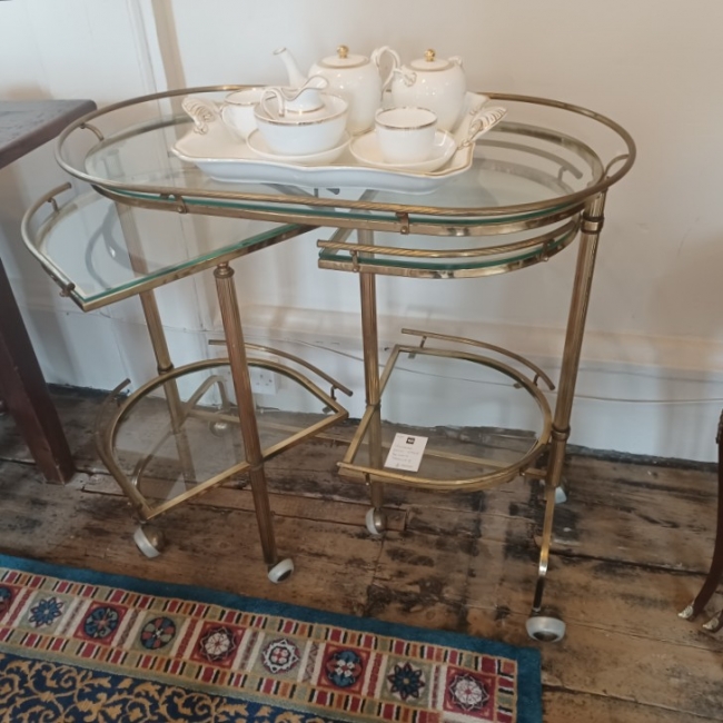 Vintage Art Deco Style Drinks Trolley