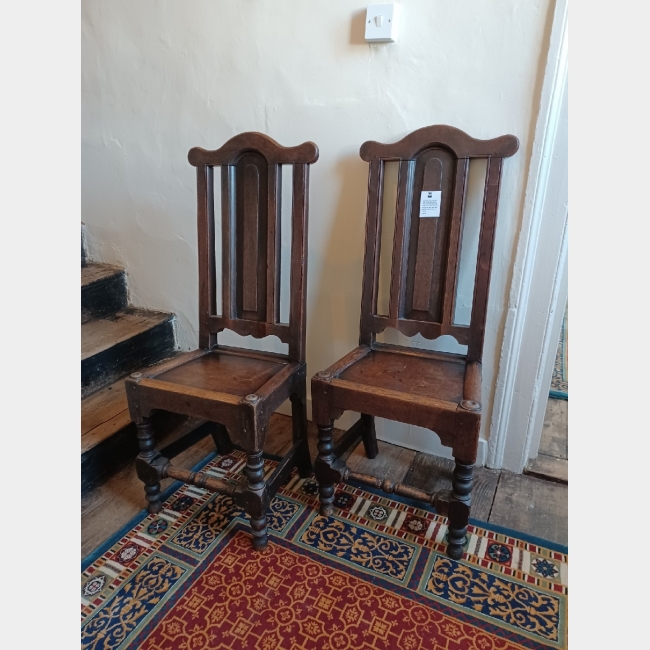 Pair of 18th Cent. Oak Chairs