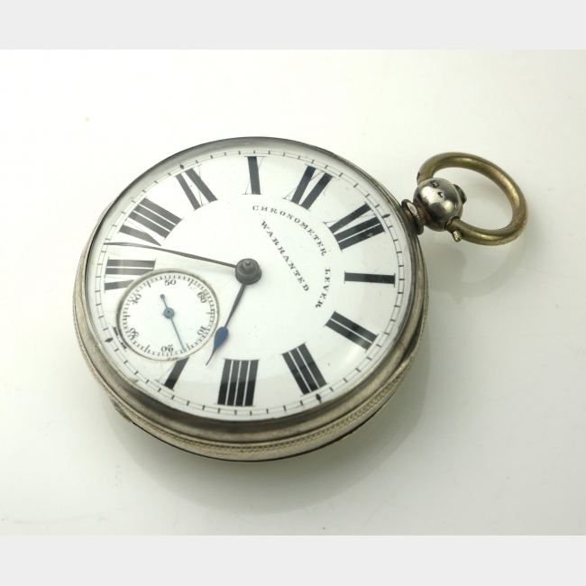 A VICTORIAN SILVER 'CHRONOMETER LEVER' GENTâ€™S POCKET WATCH