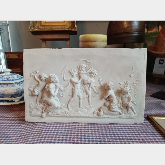 Small Wall Plaque of Cherubs Playing