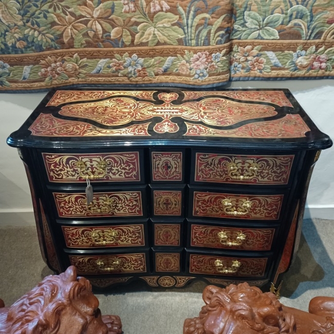 Brass inlaid chest