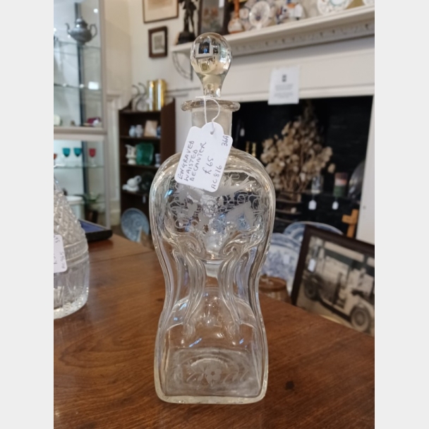 Engraved Waisted Decanter