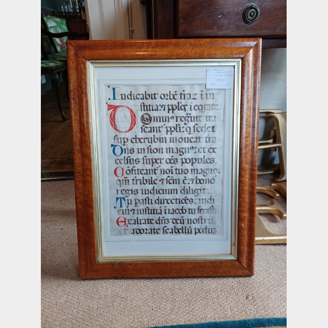 Framed Manuscript