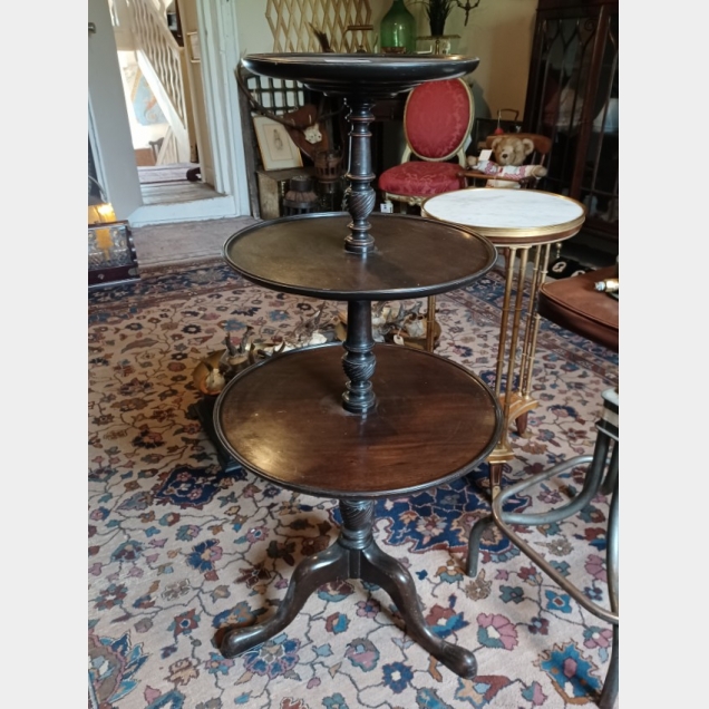 Victorian Mahogany 3 Tier Dumbwaiter