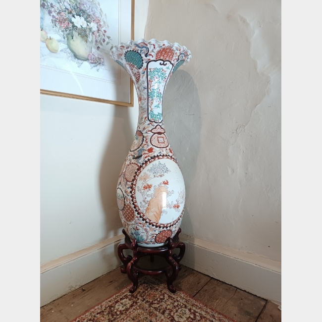 19th Century Japanese Vase on stand