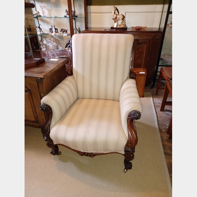 SOLD Victorian Rosewood Armchair