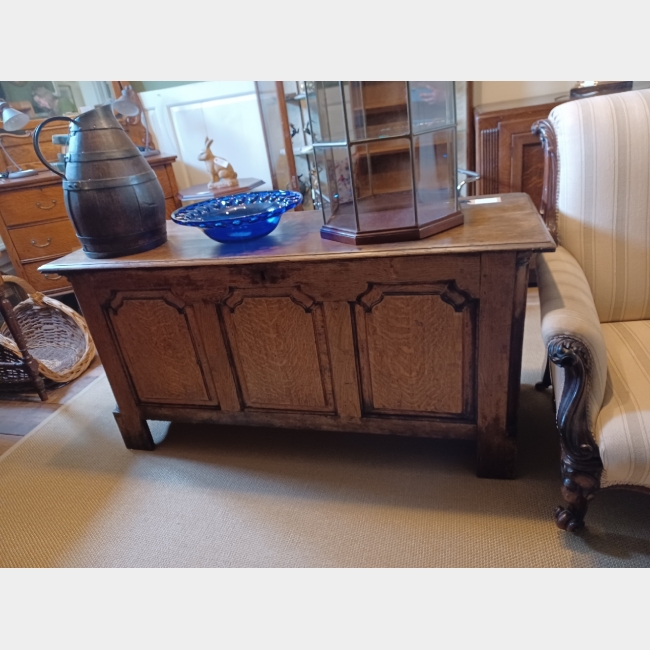 SOLD  Large 18th Century Oak Coffer