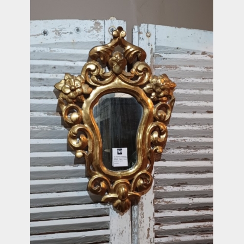 Italian Giltwood Shield Shaped Mirror