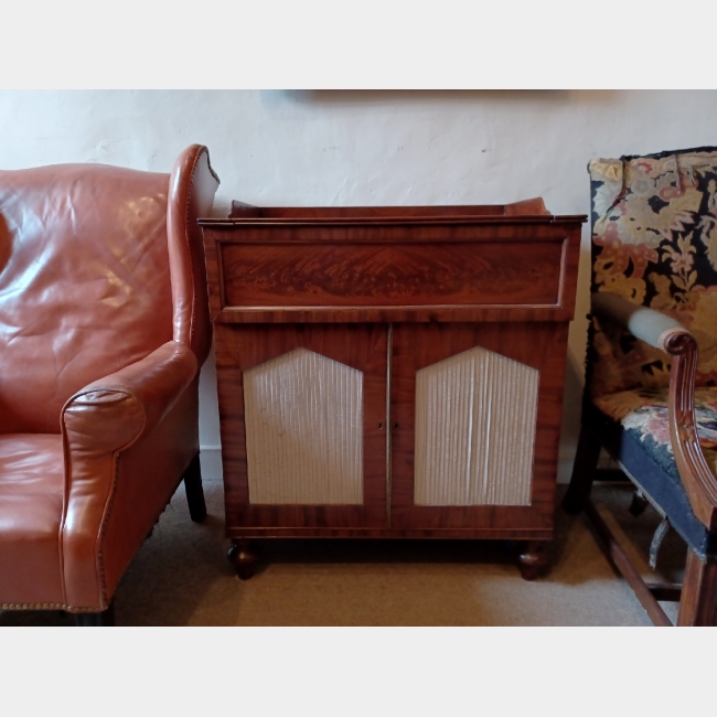 Victorian Flame Mahogany Side Cabinet