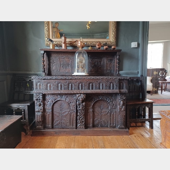 Large Carved Oak Sideboard