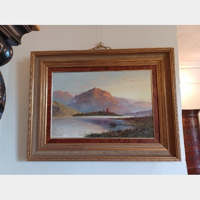 Landscape Painting in gold frame