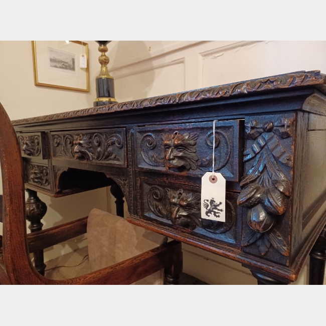 19th Century Green Man Writing Desk