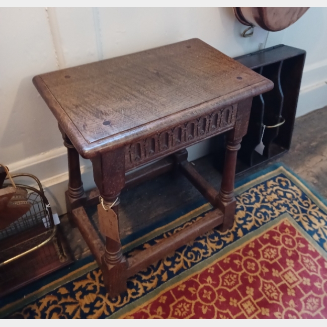 Oak Coffin Stool