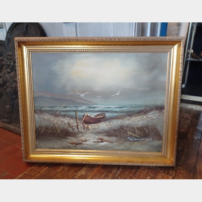 Original oil painting in frame