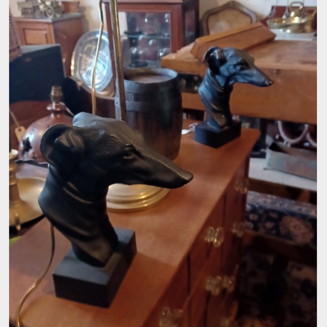 Pair of Bronze Greyhound Bookends