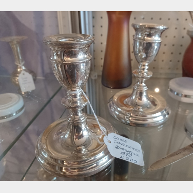 Pair of Silver Candlesticks