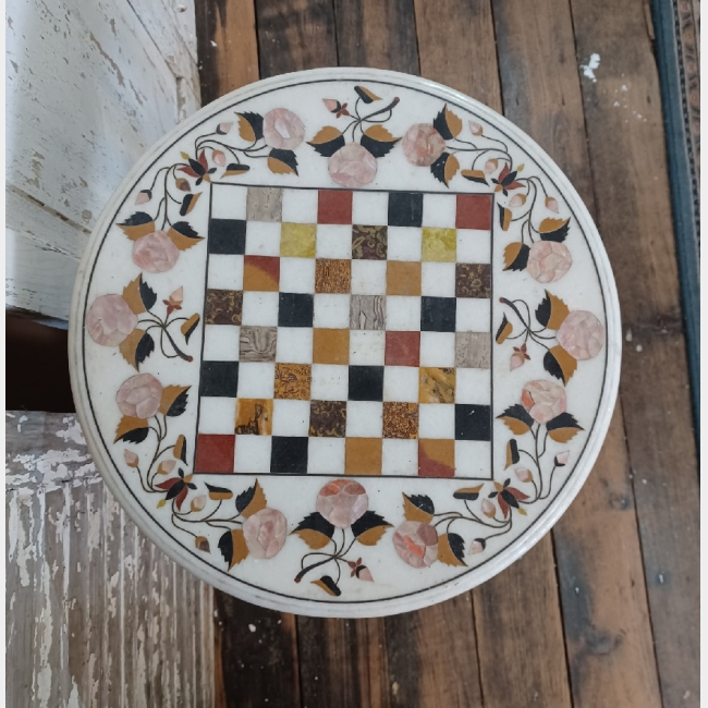 Swan Table with inlaid top