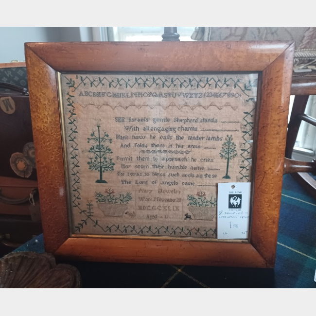 Sampler In Burr Walnut Frame