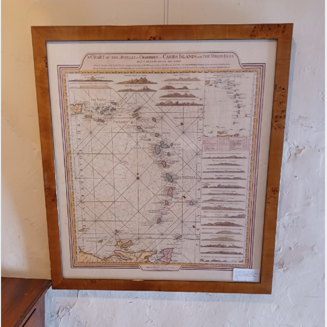 Framed Map of Carribean / Virgin Isles