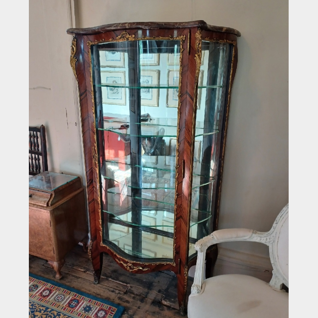 French Glass Curio Cabinet