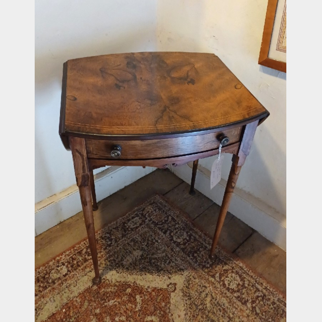 Inlaid Walnut Side Table