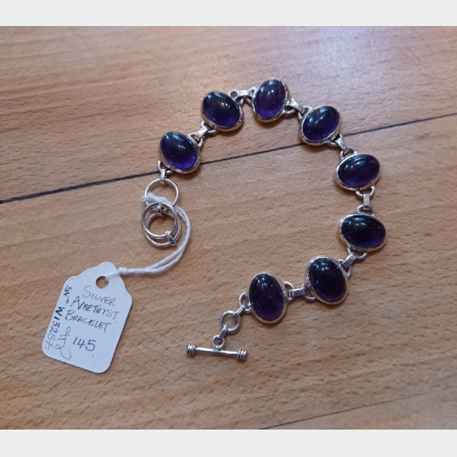 Silver and Amethyst bracelet