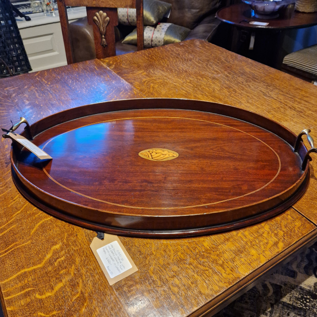 A Fine George III Oval Inlaid Serving Tray c1780