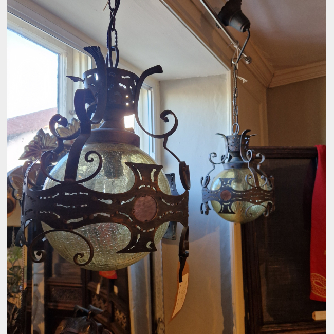 A Fine Pair of Art Nouveau Ceiling Lights