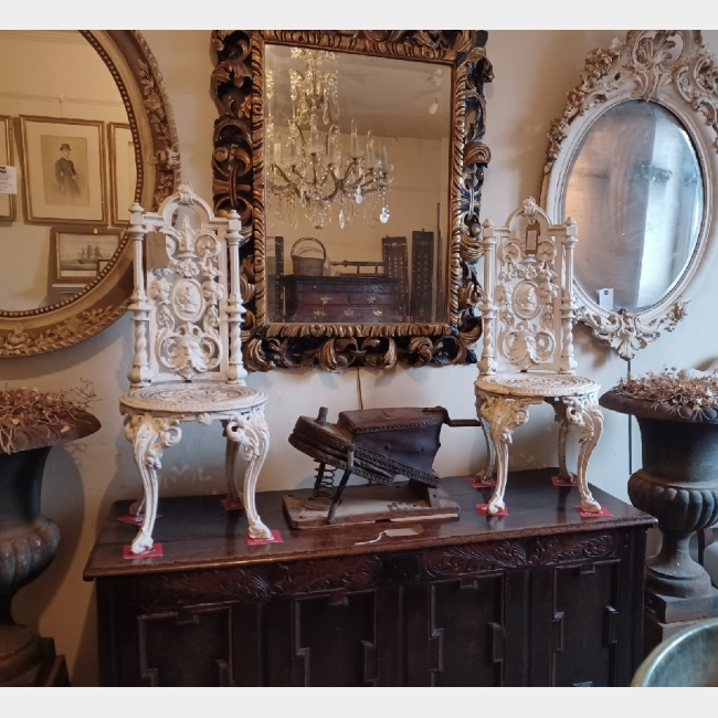 Pair of Cast Iron Garden Chairs