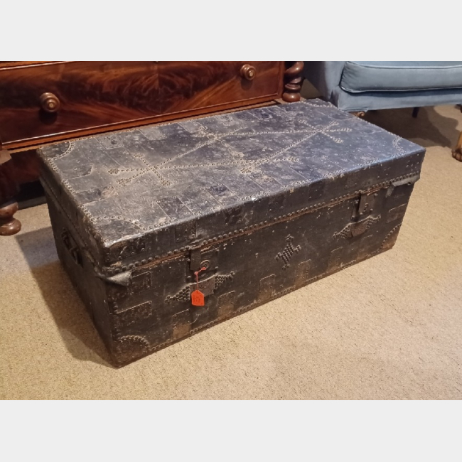 c.19th Studwork Coffer