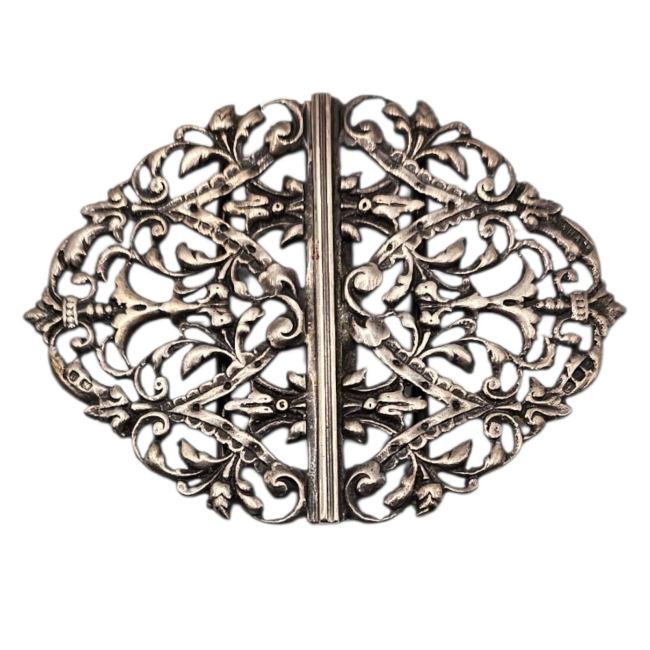 Victorian Silver Nurses Belt Buckle, Hallmarked Birmingham 1898