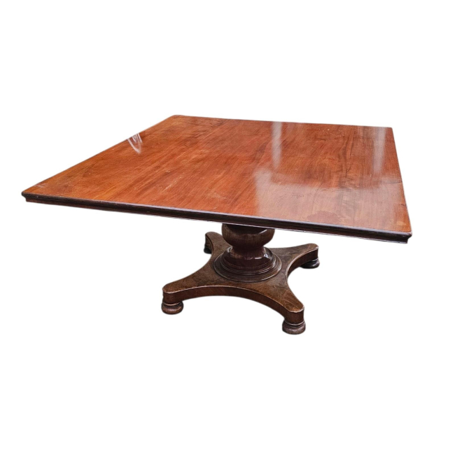 A Large Victorian Brown Mahogany Dining Table