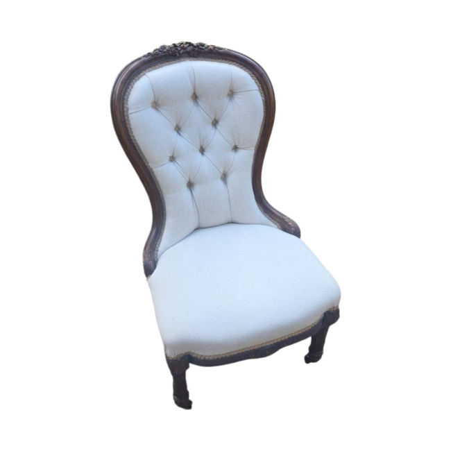 VICTORIAN MAHOGANY SPOON BACK CHAIR