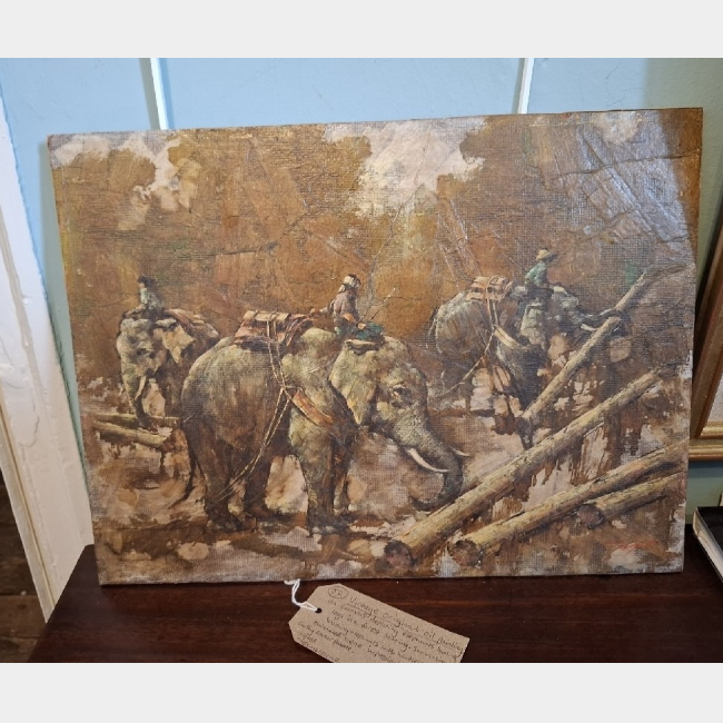 Original Painting of Elephants
