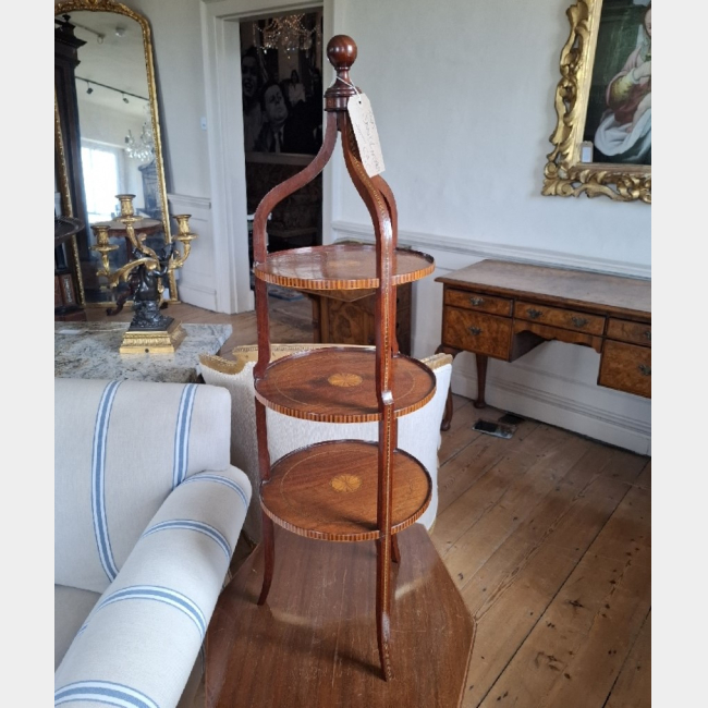 Mahogany 3 Tier Plate Stand