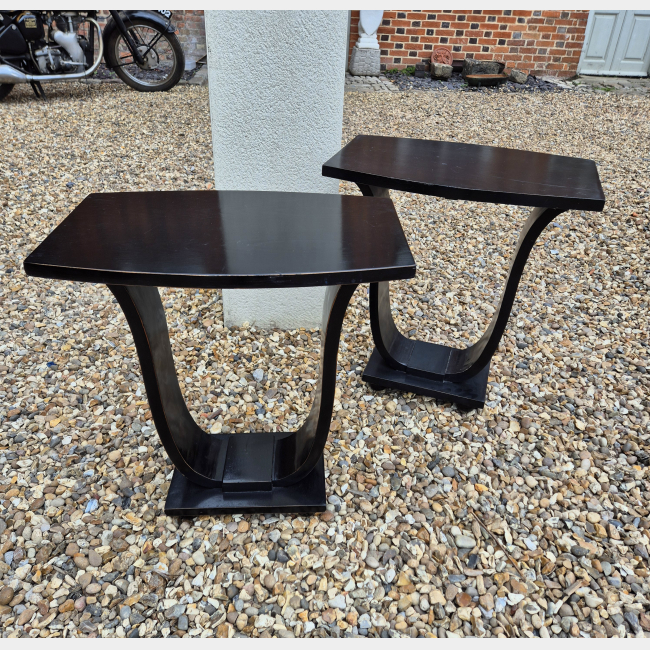 Pair Art Deco Style Side Tables